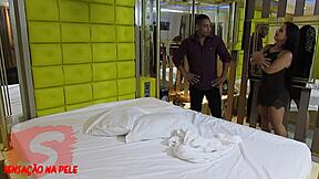 Hot Receptionist Tests Bed With Owner Bruna Lopesxx!