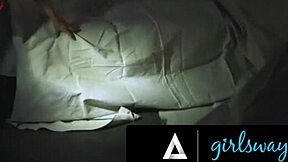 kristen scott enjoys a spooky night with her date in an abandoned building