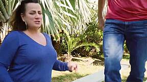 horny brunette teen gets fucked on the playground with gagging and choking