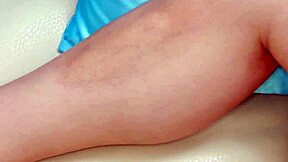 I saw the cute brunette naked close-up in lesbain massage