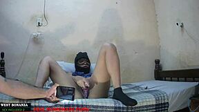 roxana masturbating with her pink dildo, getting her wet pussy all worked up in a close up homemade session.