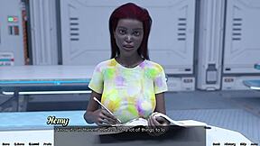 stranded in space, motorboating blonde virgin's huge tits