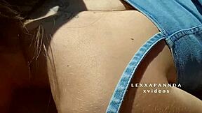 incredible blonde gives blowjob to lucky fat nerd public outdoor amateurs oral