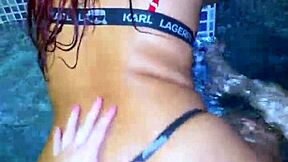 quick romp with my colombian hermanastra in family pool