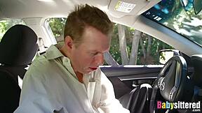 Cute teen caught masturbating gets drilled hard by monster cock