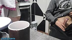 got hard seeing maid in tiny shorts, is she teasing?