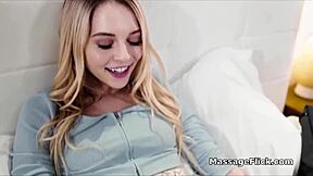 roomies' innocent massage turns into wild scissoring passion