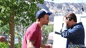 Pornstar sucks cock in heels