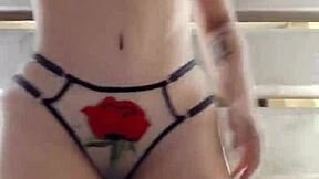 Latina teen shows big ass in thong on webcam