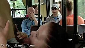 EXTREME PUBLIC SEX IN A CITY BUS WITH ALL THE PASSENGER WATCHING THE COUPLE FUCK