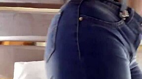 Latina teen shows big ass in thong on webcam