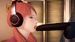 the girl next door tempts with 3d hentai relaxation.