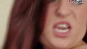 Skinny British teen with small tits bangs in hotel room