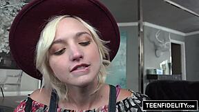 Skinny Teen Eliza Jane Performs Hardcore POV Blowjob And Creampie For Teenfidelity