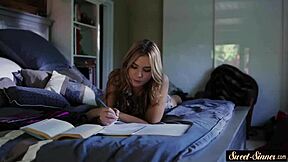 stepsister sucks cock then gets pounded hard in doggystyle outdoors