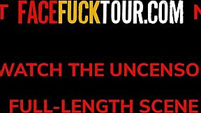 Face Fuck Tour - Pretty Blonde Slut Throat Stuffed Deep