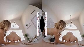 It's your first time at the massage parlor with hot blondes Aiden Ashley and Tiffany Watson