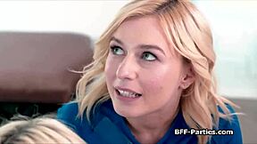 Three Girlfriends Settle Debt with Wild Pussy Action in 4some Party