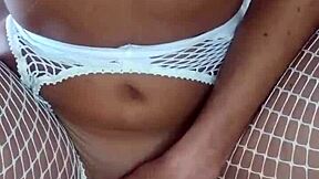 Beautiful teen masturbates alone at home getting wet