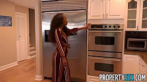 petite 18+ real estate agent fucks client after muff diving her shaved pussy 😏