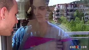 Big Tit Teen Bent Over by Handyman for Doggystyle