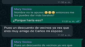 My cheating neighbor sells herself for clothes in steamy whatsapp gym chat.