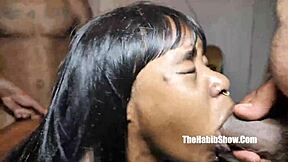 blasian 18yr black teen gets gangbanged in wild group action.