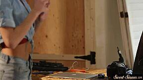 beautiful teen rides stepdad's dick