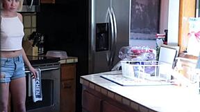 teen babe seduces bfs black stepdad with big cock