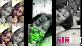 this blonde plays like a young slut sucking cock 😈