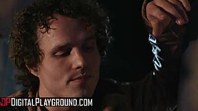 Robby Echo and Athena Palomino in Curvy Blonde Double Penetration Parody