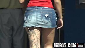 Pervs on patrol catch stefania mafra at carwash. They exploit her with sucking and more.