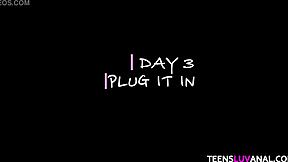 Sweety Angel, that petite teen, takes a big anal fuck from a monster cock