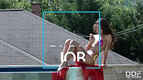 Susy gala blows big dick by the pool on holiday