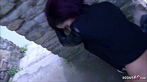 Redhead Latina Teen Fucked Outdoors on Scout69 Date