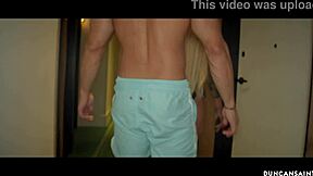 Found a huge tit Asian babe at Miami hotel, she deepthroats my big cock in lingerie