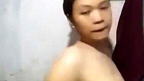 Khmer girl caught showering in candid video moment