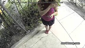 broke teen 18+ goes from payphone to sucking cock in public 😩