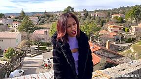 French Ebony Teen Reyna's Intense First Porn Casting Interview