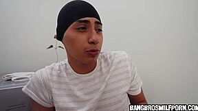 milf caught a young 18+ guy going through her dirty panties, what an emotional moment