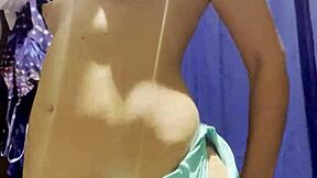 hidden camera catches latina in dressing room surprise