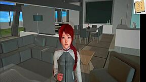 I explore my new family with redhead teen and brunette milf.