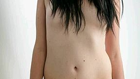 Slutty teen 18+ participates in a photoshoot with an old man