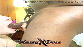 skinny petite whore, suck that black cock in interracial blowjob slut