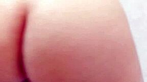 Young couple shows off in motel bathtub