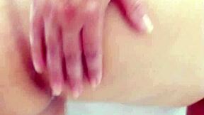 Young couple shows off in motel bathtub