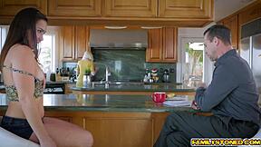 I can’t resist stepdad’s huge cock, Geneva King sucking hard. it’s so wrong but feels insanely good every time.