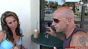 brunette with big tits picked up on the street