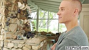 Sexy lily jordan hangs out with bf and stepbro