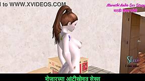 Marathi Audio Story - Animated 3d Video Of Cute Teen Girl Giving Sexy Poses